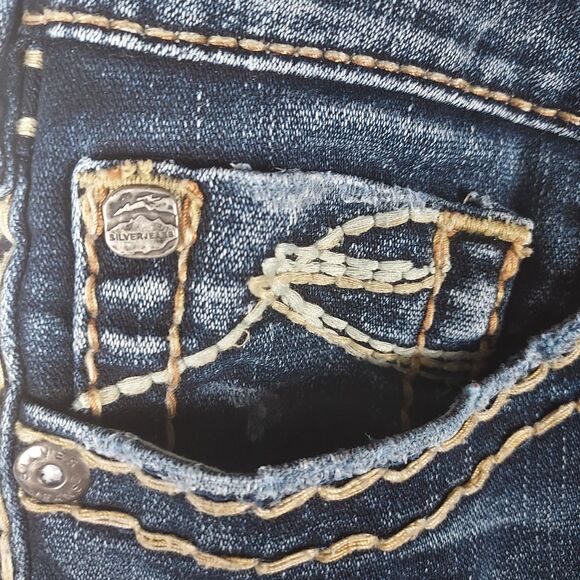 Silver Jeans Co Mckenzi Bootcut Jeans Women’s W29 L32 Distressed Denim - Picture 5 of 14